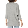 image:imageCable Stitch Womens Cocoon Open Front Coverup Cardigan Draped 34 Sleeve Lightweight Casual Lounge Hacci Knit Top Made in the USA LargeXLarge Marled Grey